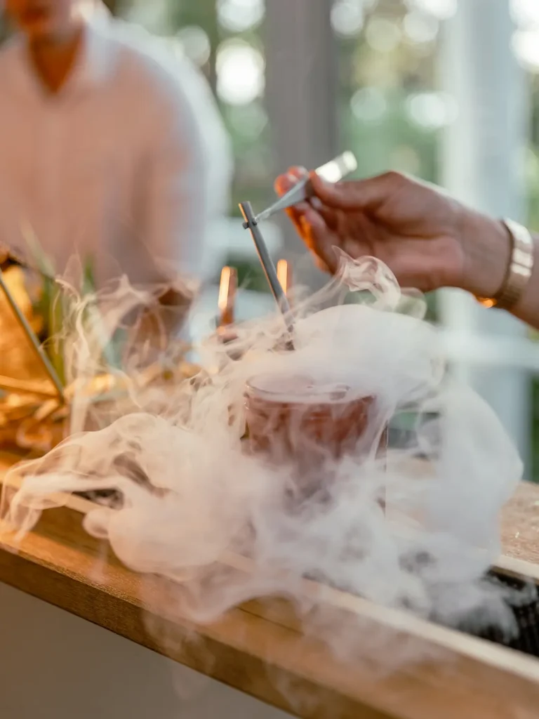 Cocktail envoppée une vapeur